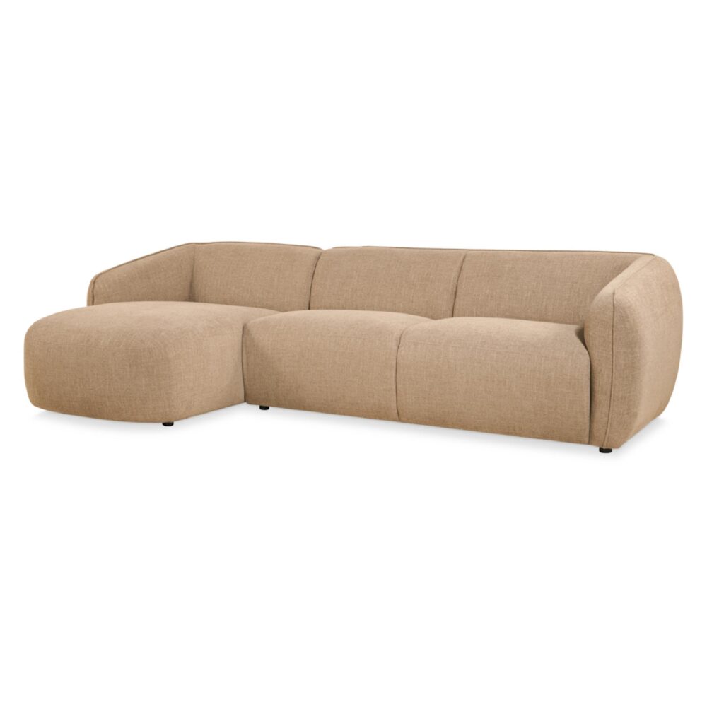 taupe hoekbank met chaise longue links Elna afbeelding 3