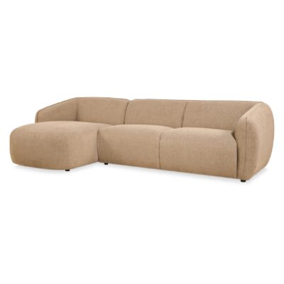 taupe hoekbank met chaise longue links Elna afbeelding 3