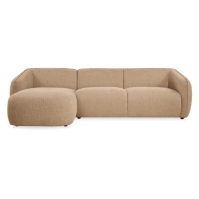 taupe hoekbank met chaise longue links Elna afbeelding 1