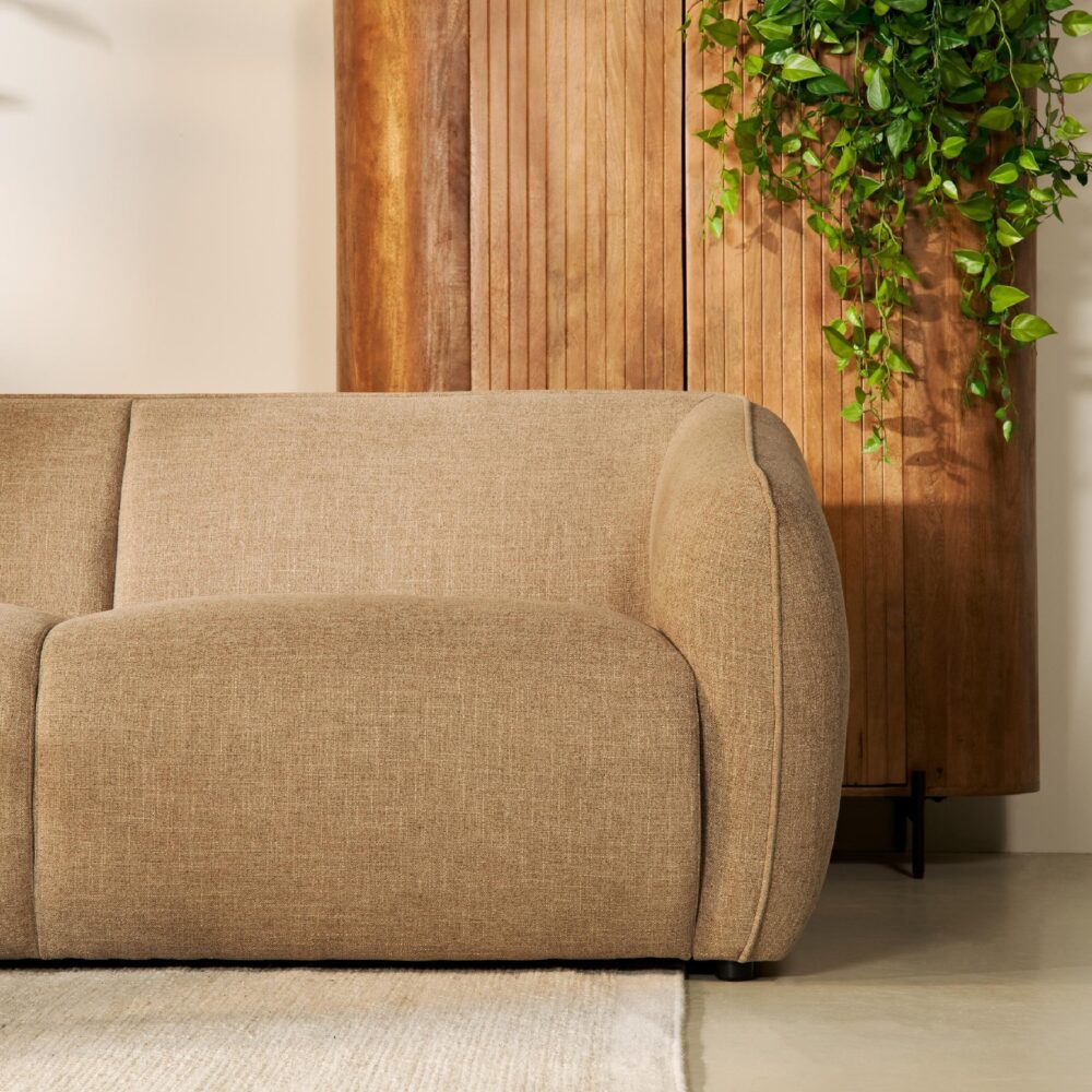 taupe hoekbank met chaise longue rechts Elna afbeelding 7