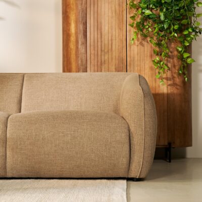 taupe hoekbank met chaise longue rechts Elna afbeelding 7