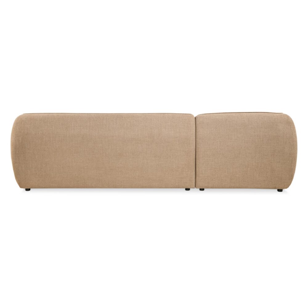taupe hoekbank met chaise longue rechts Elna afbeelding 5
