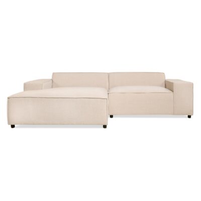 beige hoekbank links Daris met extra diepe zit afbeelding 1