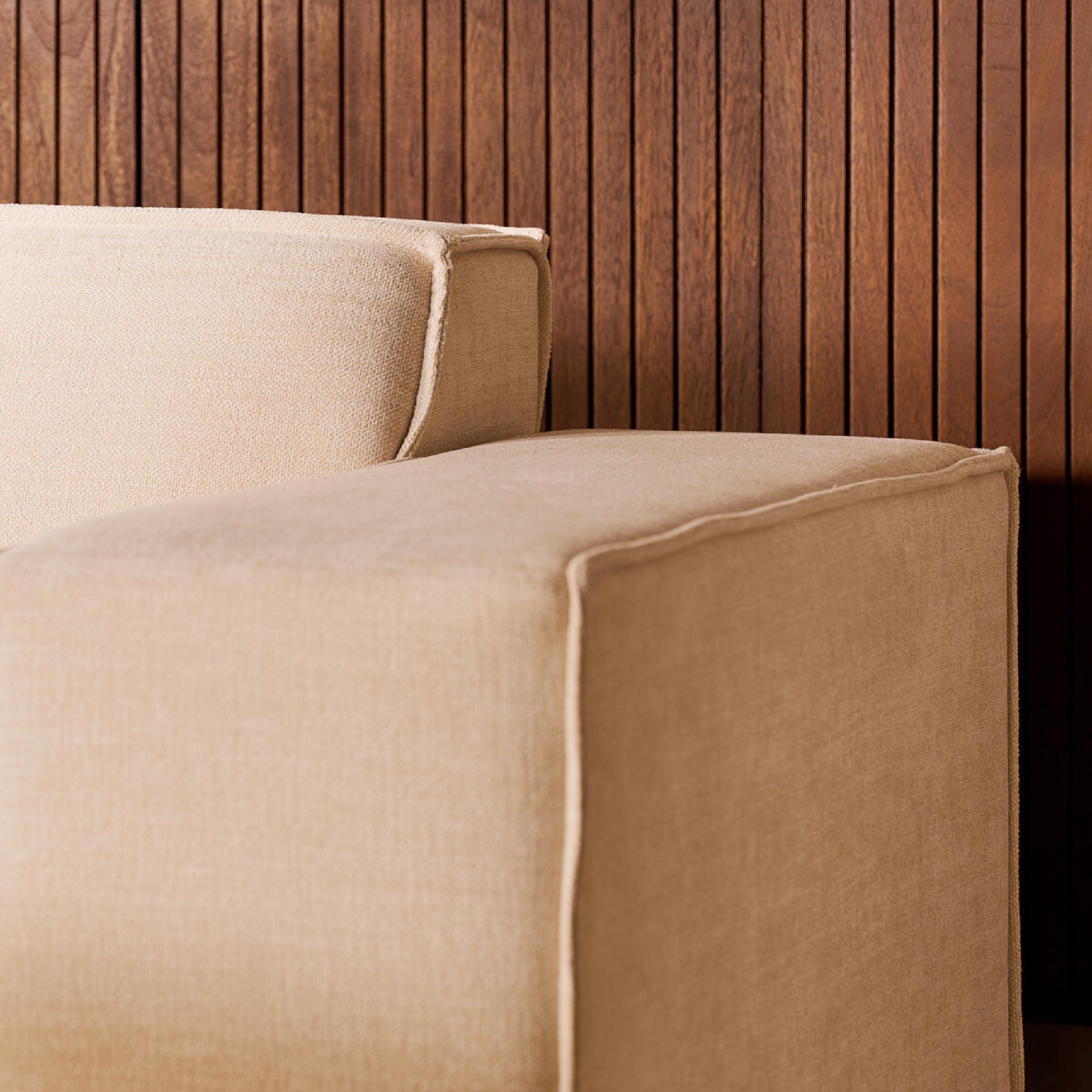 beige hoekbank links Daris met extra diepe zit afbeelding 8