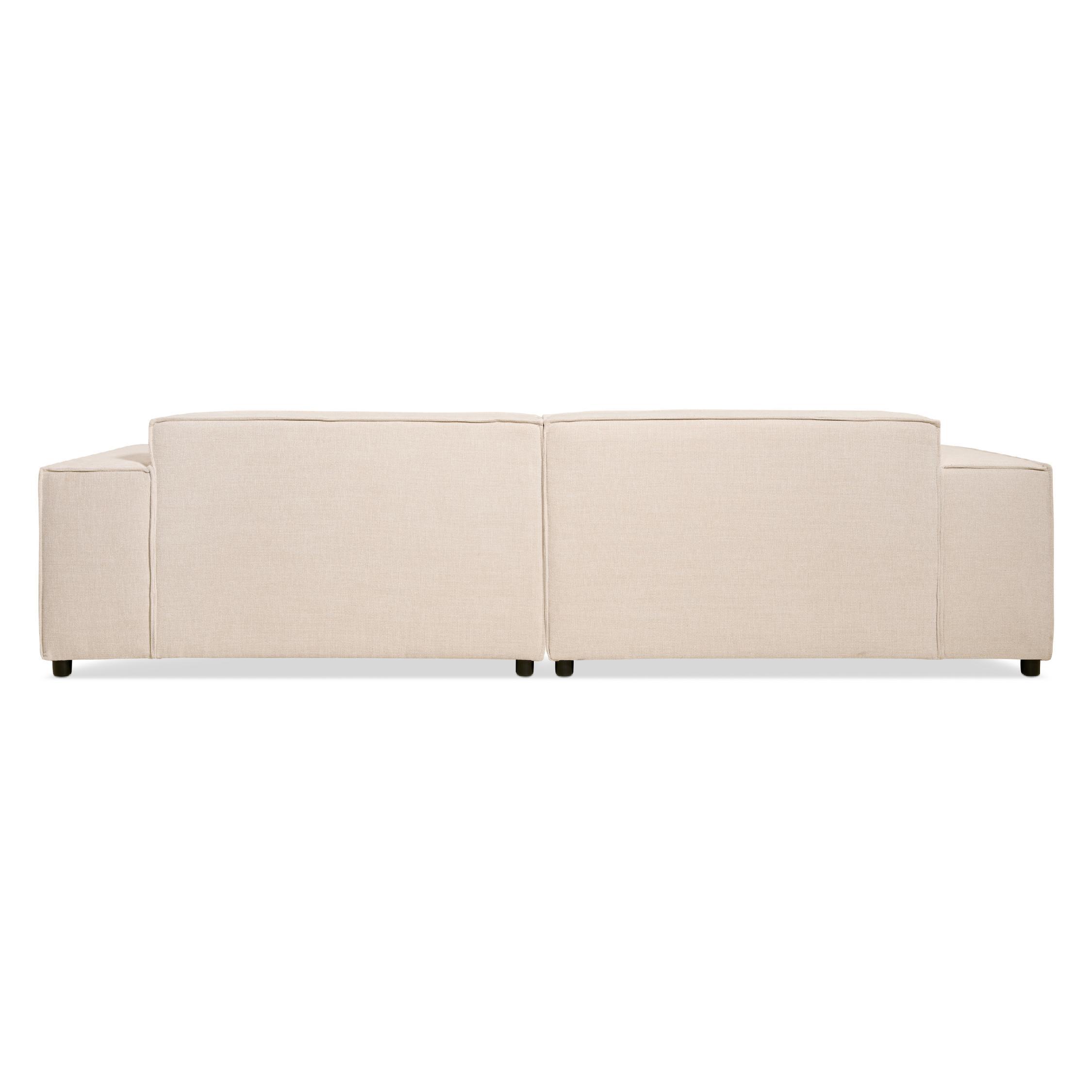 beige hoekbank links Daris met extra diepe zit afbeelding 3
