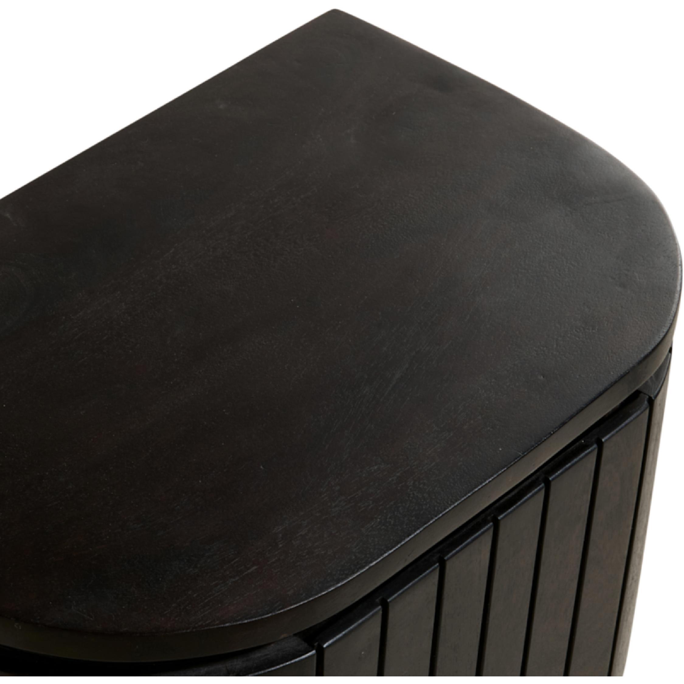 zwevend nachtkastje mangohout donkerbruin Flin afbeelding 6