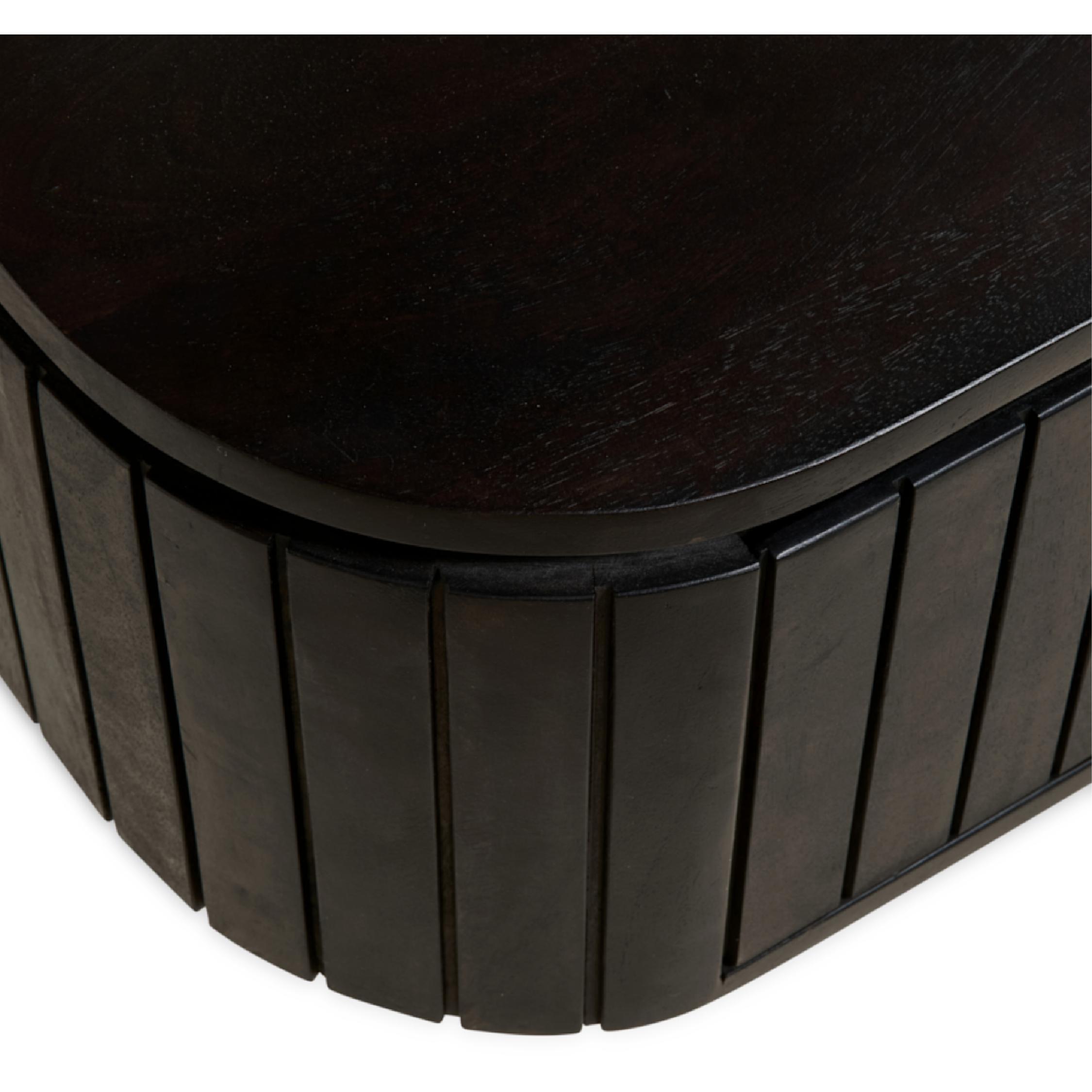 zwevend nachtkastje mangohout donkerbruin Flin afbeelding 5