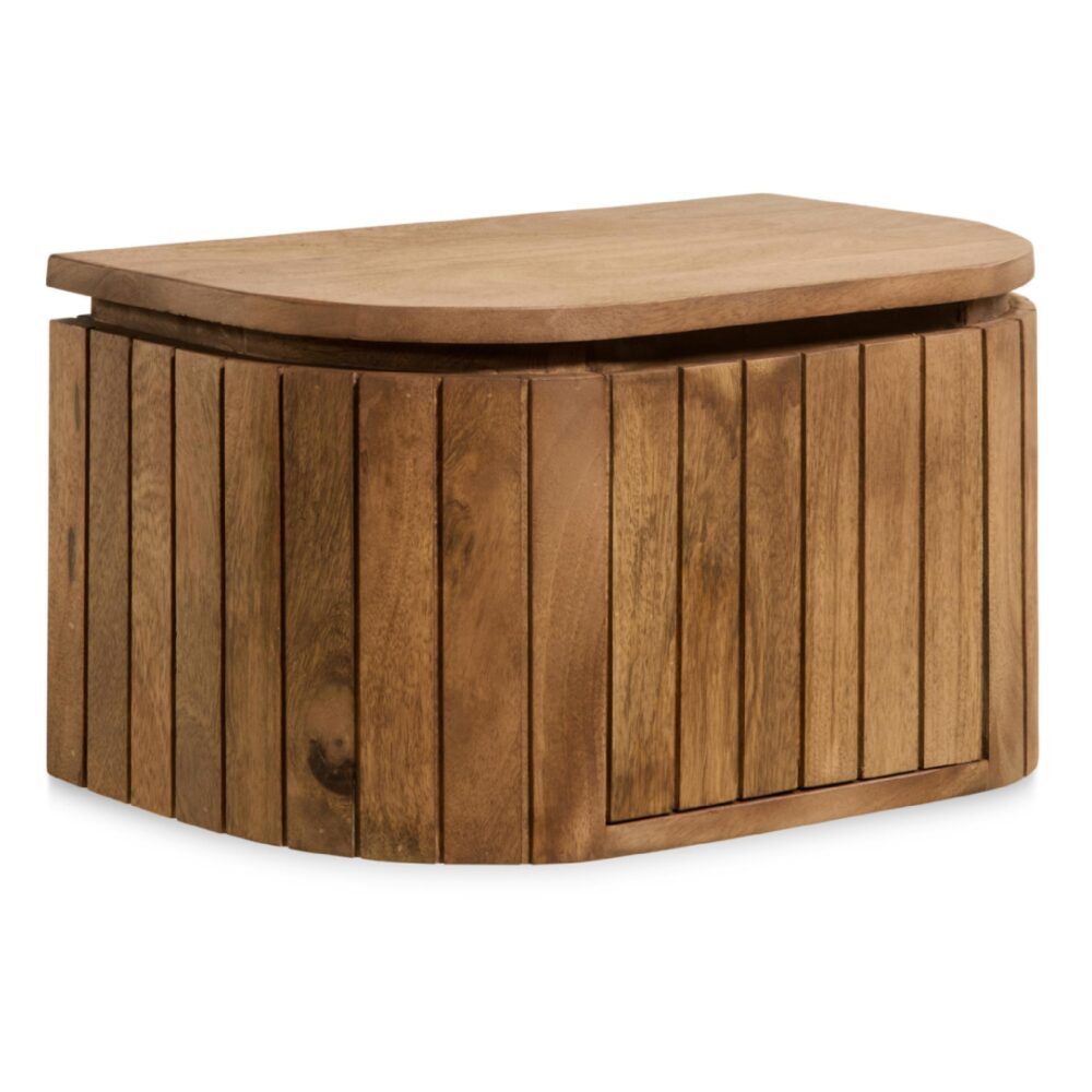 zwevend nachtkastje mangohout Flin afbeelding 1