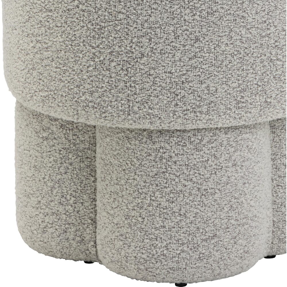 bouclé poef beige afbeelding 2
