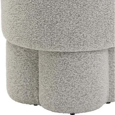 bouclé poef beige afbeelding 2