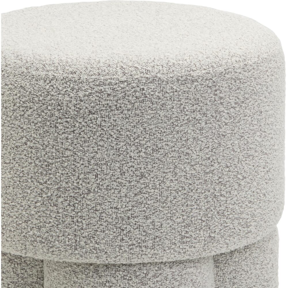 bouclé poef beige afbeelding 3