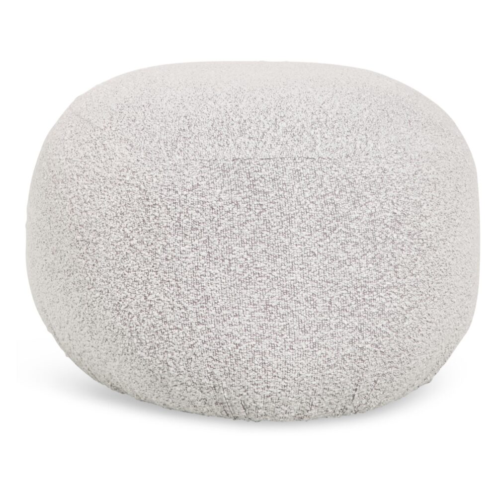 bouclé poef hocker naturel afbeelding 3