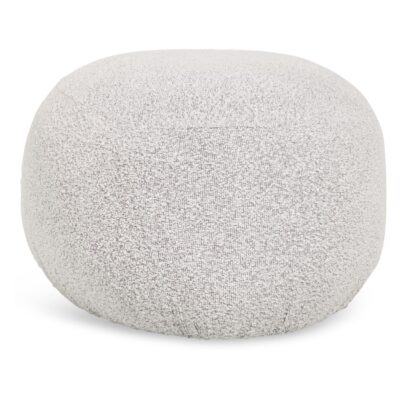 bouclé poef hocker naturel afbeelding 3