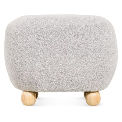 bouclé poef hocker beige afbeelding 3