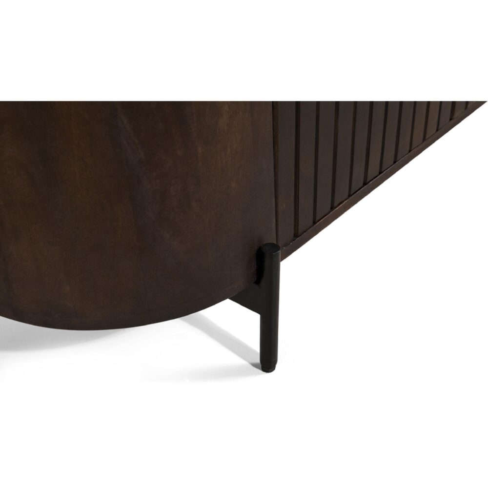 donkerbruin mangohouten tv meubel Besa 210 cm afbeelding 8