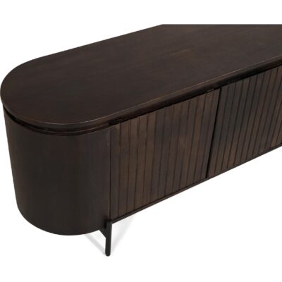 donkerbruin mangohouten tv meubel Besa 210 cm afbeelding 5