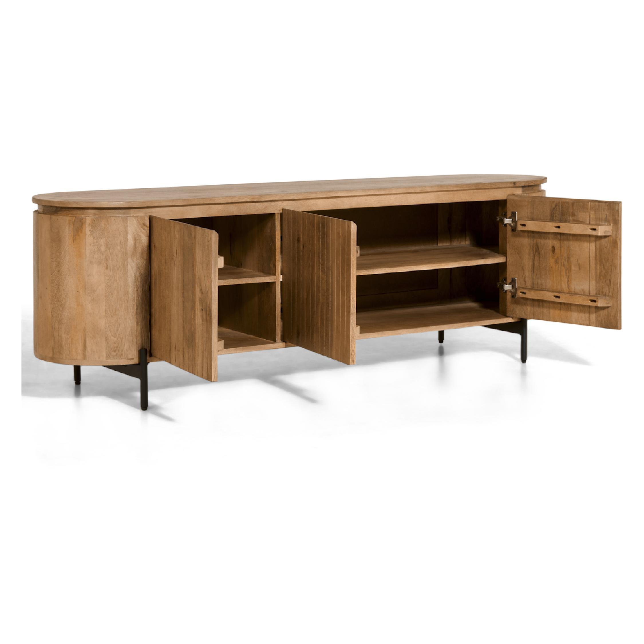 tv meubel Besa mangohout 175 cm afbeelding 4