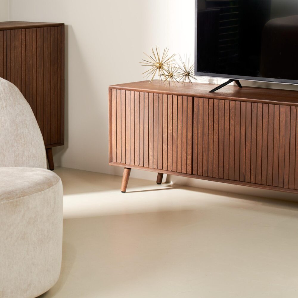 mangohouten tv meubel Arla tabacco 175 cm afbeelding 9