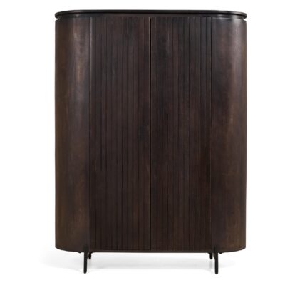 donkerbruine mangohouten wandkast Besa afbeelding 4