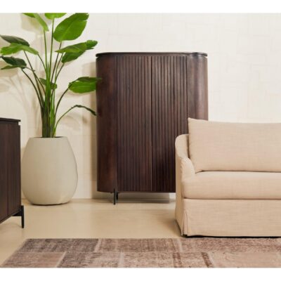 donkerbruine mangohouten wandkast Besa afbeelding 6