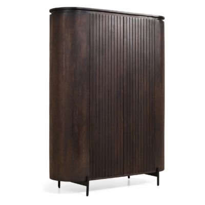 donkerbruine mangohouten wandkast Besa afbeelding 1