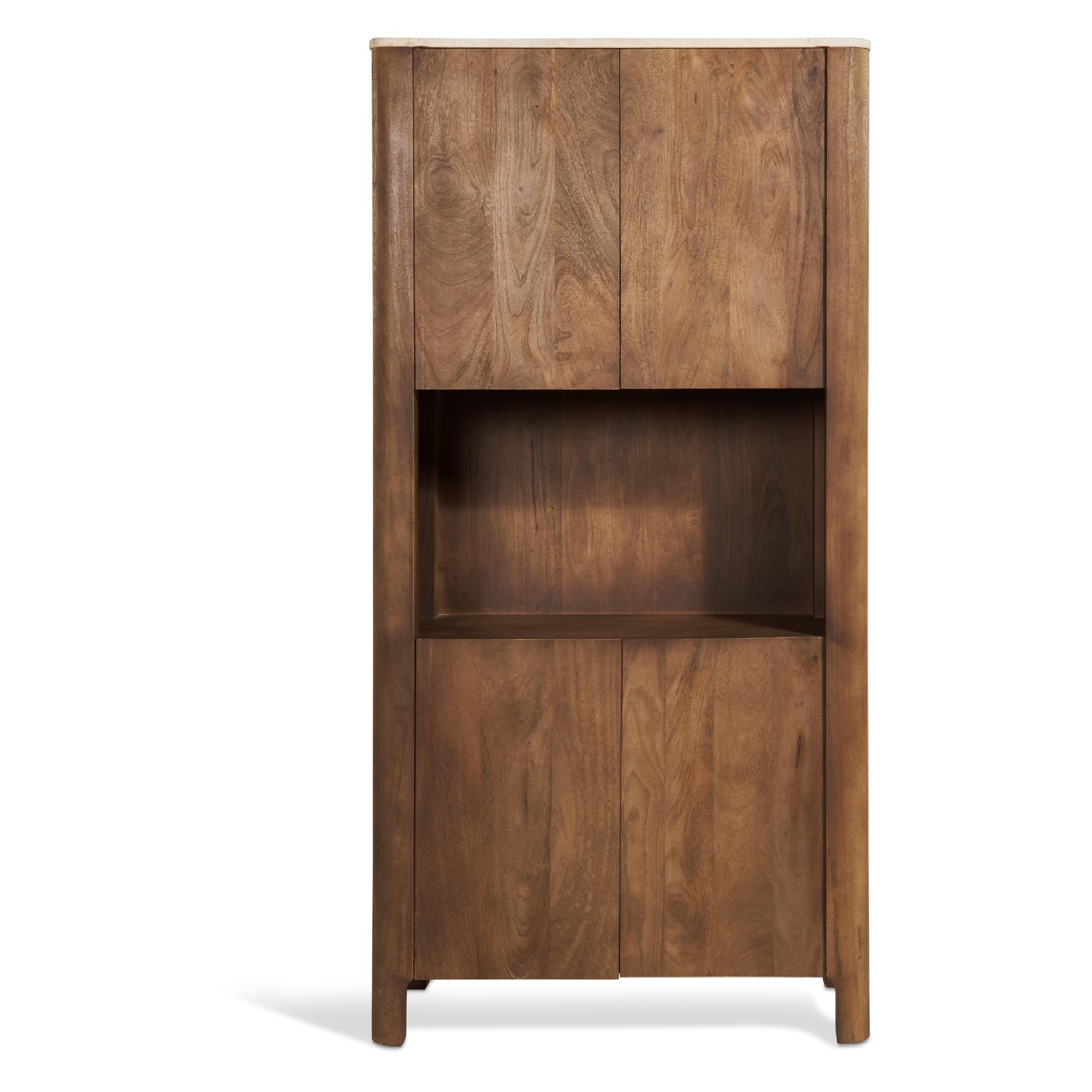 wandkast Jona mangohout marmer afbeelding 3