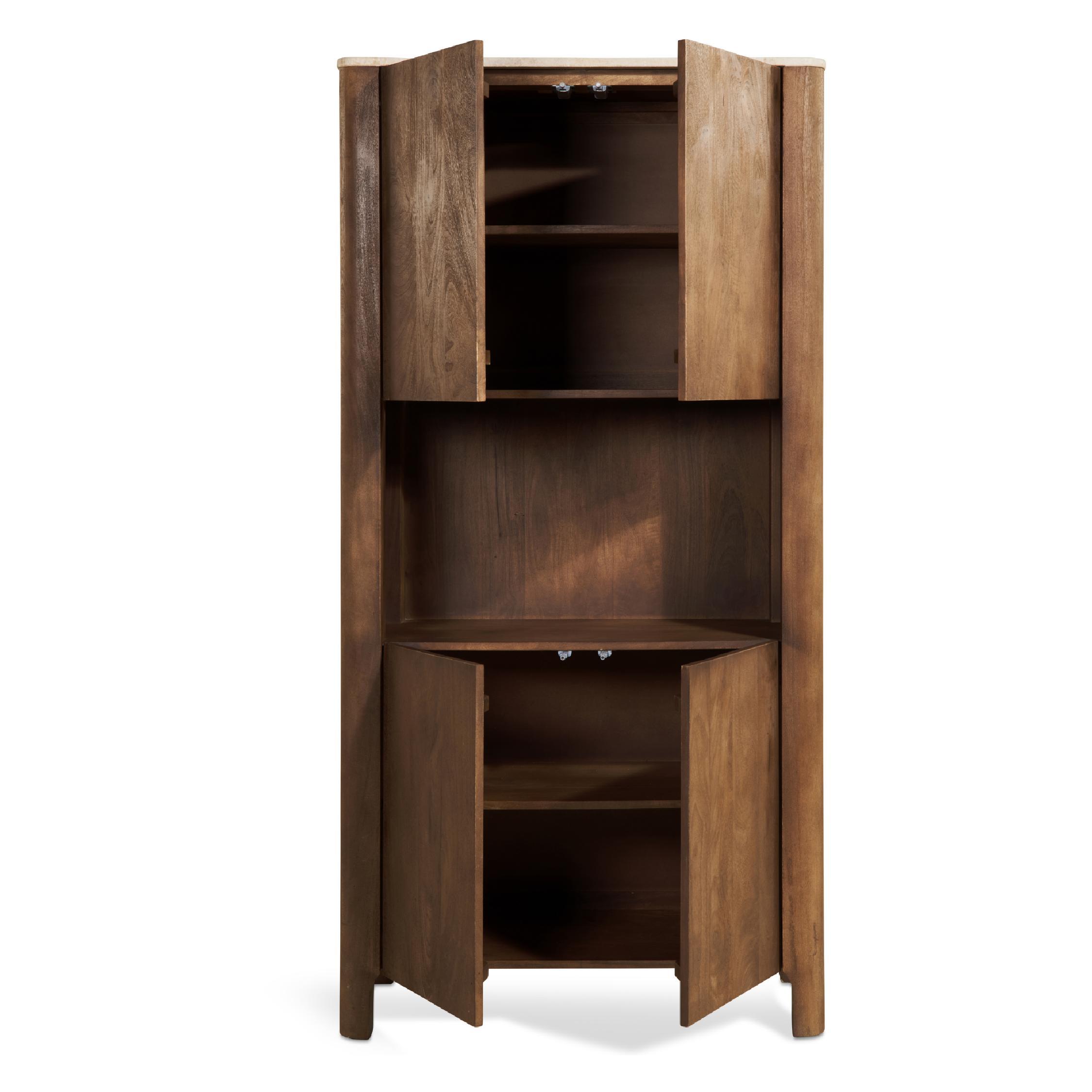 wandkast Jona mangohout marmer afbeelding 4