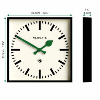 Newgate Number Five Railway Wall Clock in Black with green hands
