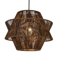 Hanglamp ENRICO walnoot bruin Ø35x28cm