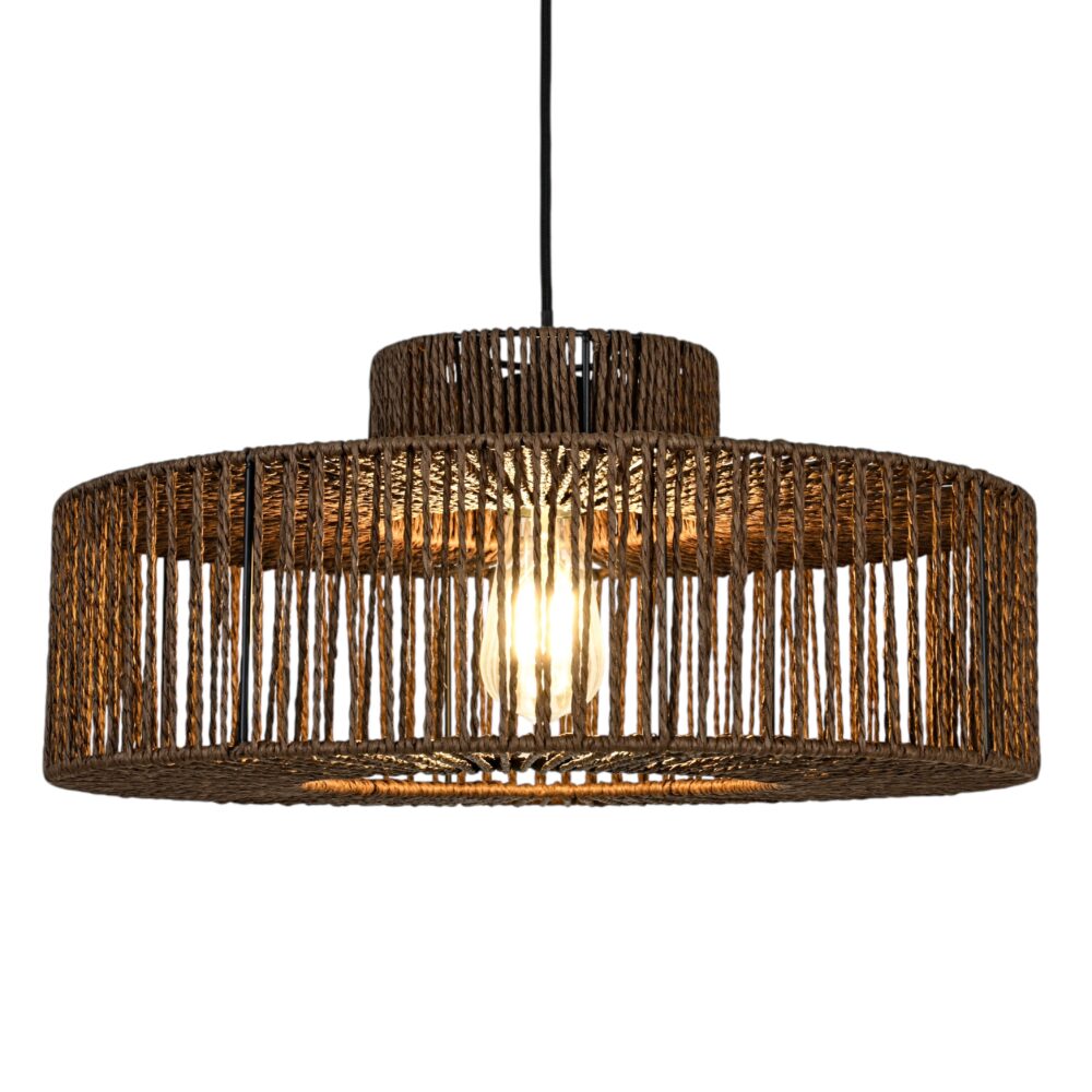 Hanglamp ELISA walnoot bruin Ø55x24cm