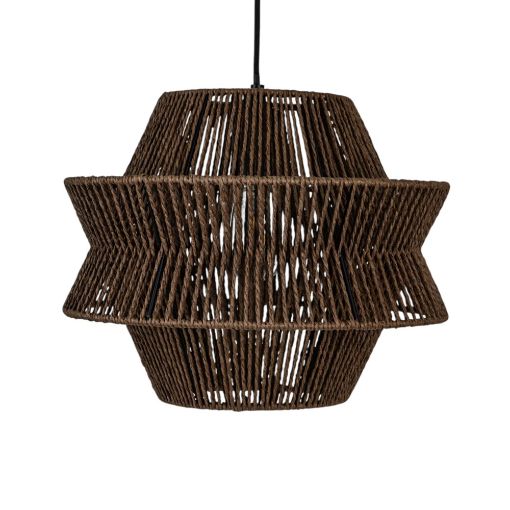 Hanglamp ENRICO walnoot bruin Ø35x28cm