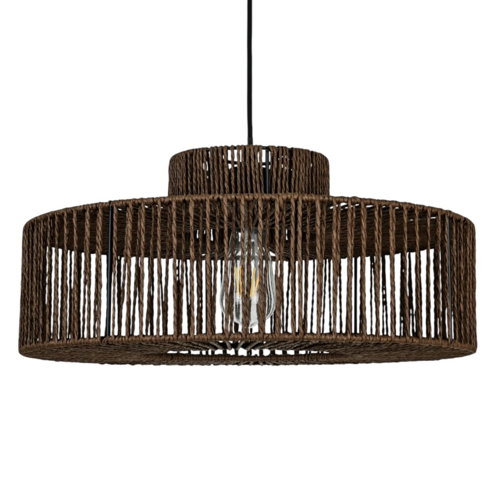 Hanglamp ELISA walnoot bruin Ø55x24cm