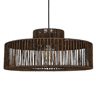 Hanglamp ELISA walnoot bruin Ø55x24cm