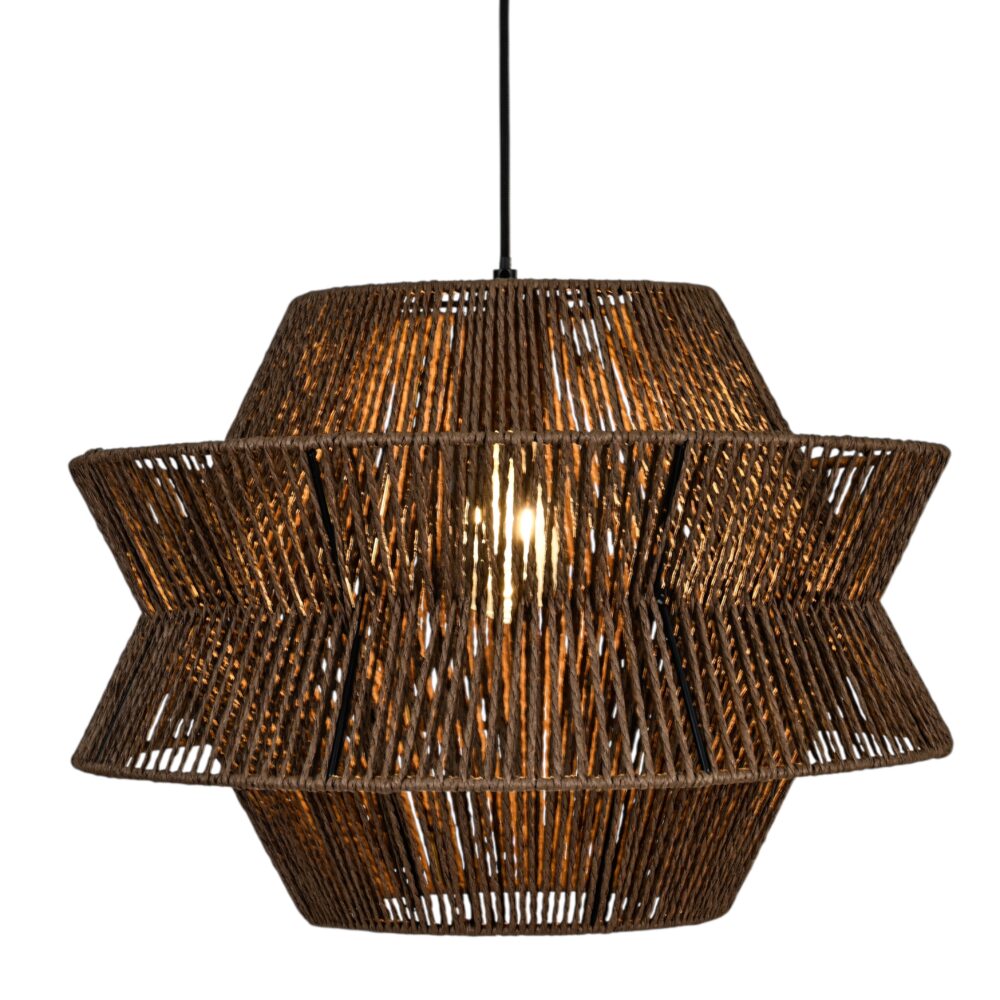 Hanglamp ENRICO walnoot bruin Ø45x34cm