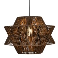 Hanglamp ENRICO walnoot bruin Ø45x34cm