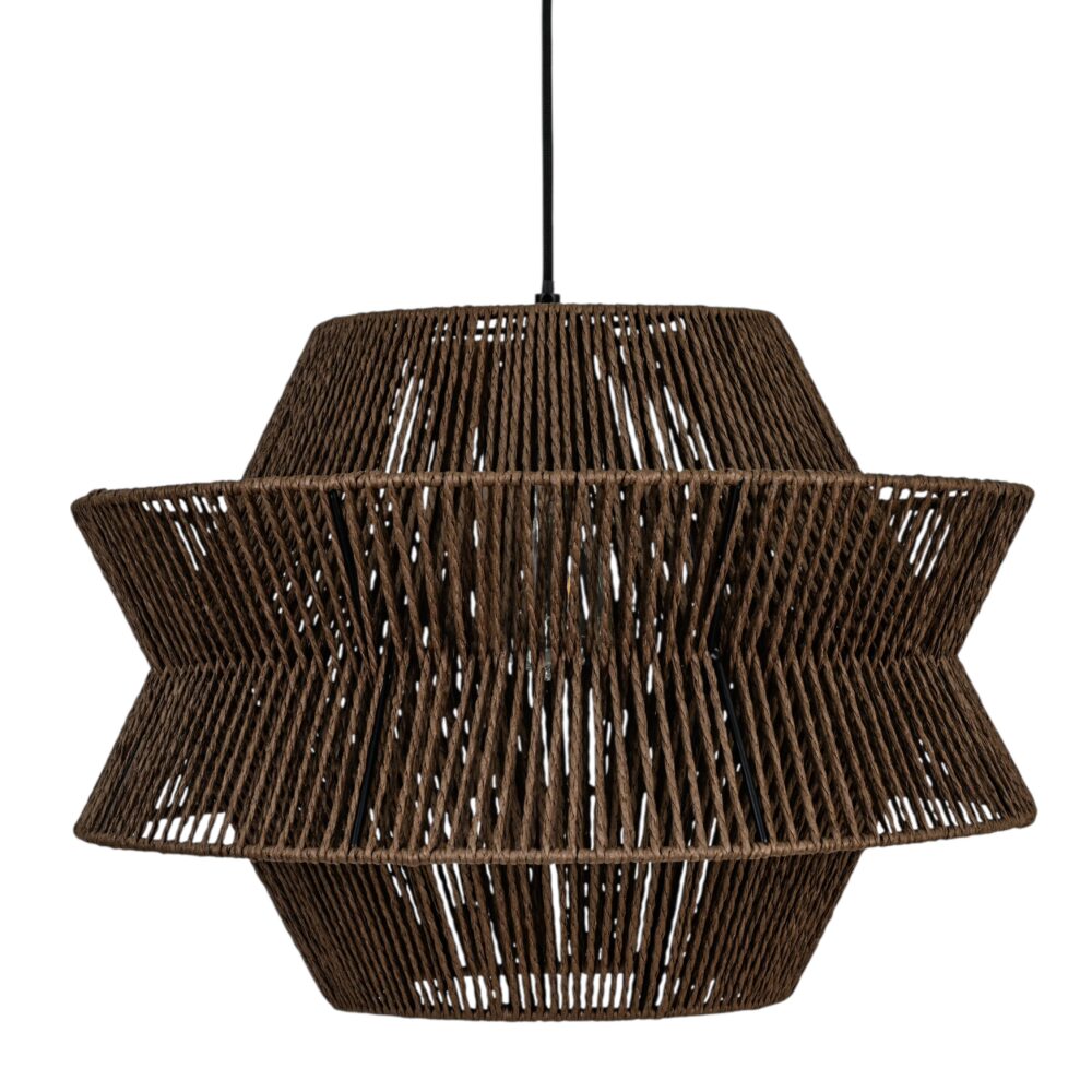 Hanglamp ENRICO walnoot bruin Ø45x34cm