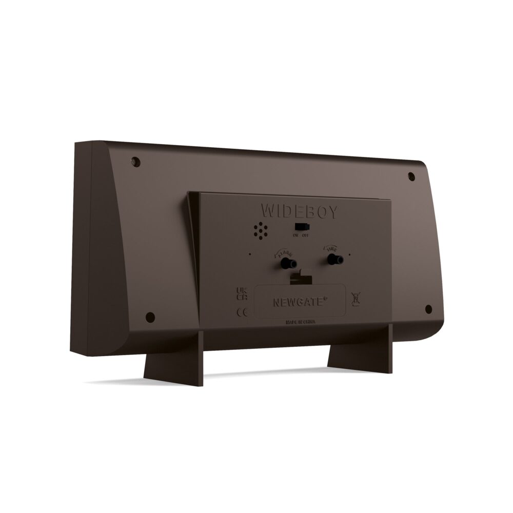 Newgate Wideboy Alarm Clock in Mocha Brown