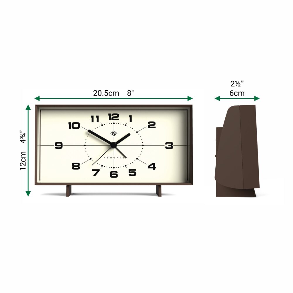 Newgate Wideboy Alarm Clock in Mocha Brown
