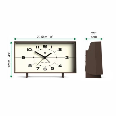 Newgate Wideboy Alarm Clock in Mocha Brown