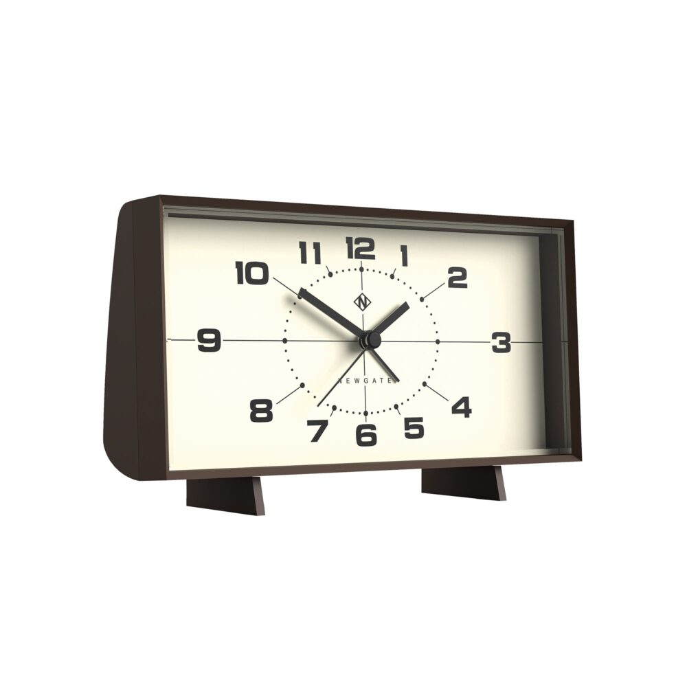 Newgate Wideboy Alarm Clock in Mocha Brown