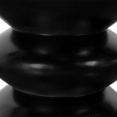 Zwarte ronde bijzettafel, tafel, zwarte bijzettafel, bijzettafel hout, bijzettafel rond, Zwarte ronde bijzettafel van mangohout, tafeltje, bijzettafel Luis, bijzettafel, bijzettafeltje,