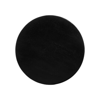 Zwarte ronde bijzettafel, tafel, zwarte bijzettafel, bijzettafel hout, bijzettafel rond, Zwarte ronde bijzettafel van mangohout, tafeltje, bijzettafel Luis, bijzettafel, bijzettafeltje,
