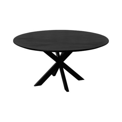 zwarte eettafel van mangohout, tafel, eettafel rond, eettafel zwart, zwarte eettafel , eettafel Sofia, eettafel, ronde eettafel, ronde eettafel van FSC®-gecertificeerd mangohout,