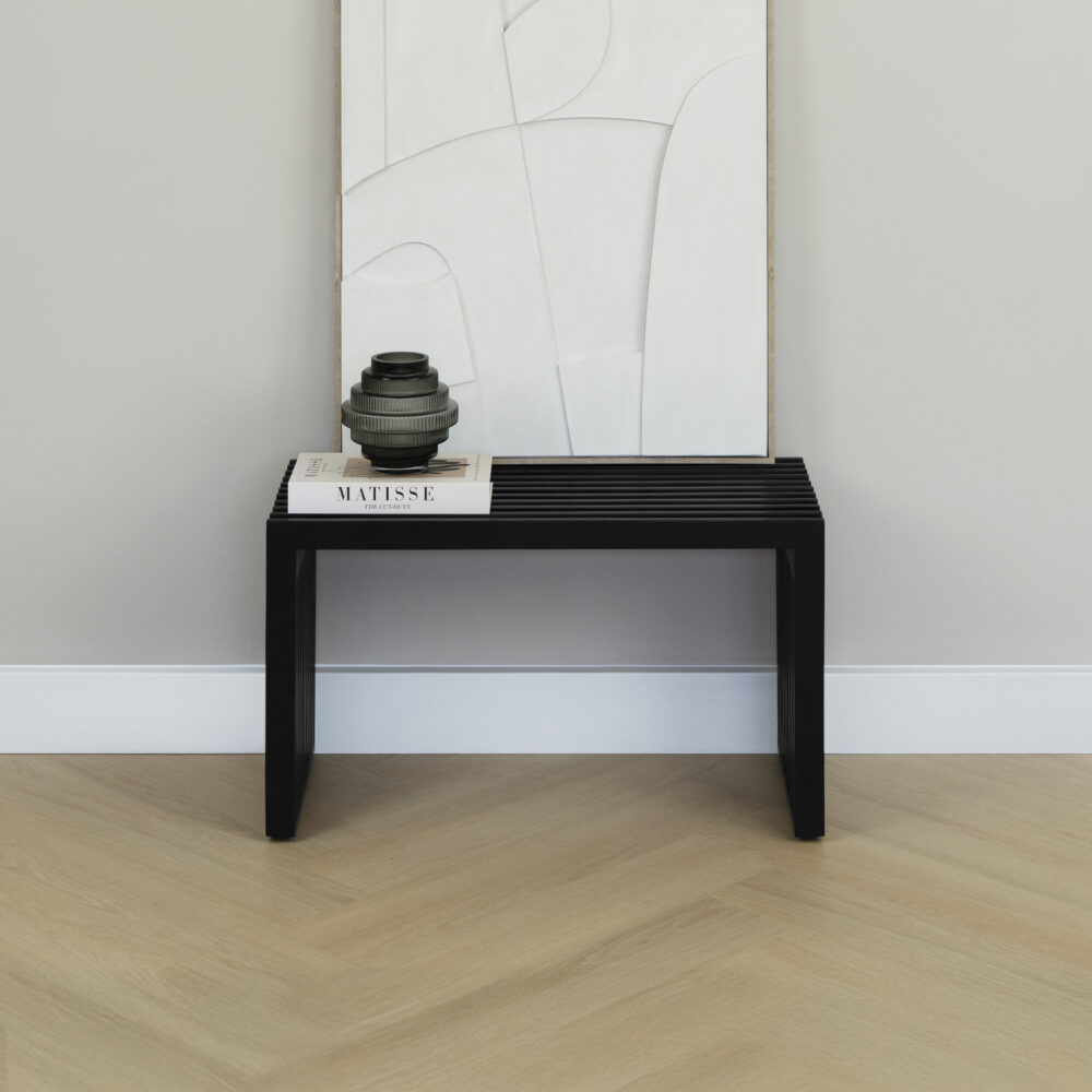 Halbankje Lexi, schoenenbank, bankje, schoenenbankje, halbankje, bankje zwart, zitplekje, schoenenbank Lexi,