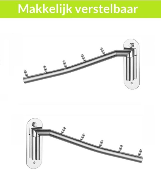 wanddroogrek, inklapbare kledinghaak, droogrek.