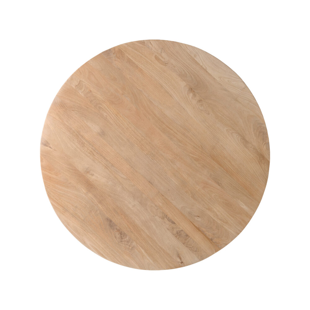 ronde eettafel, eettafel Sofia, eettafel, eettafel rond, tafel, eettafel 150 cm, ronde eettafel van mangohout, ronde eettafel van mangohout met een x-poot,