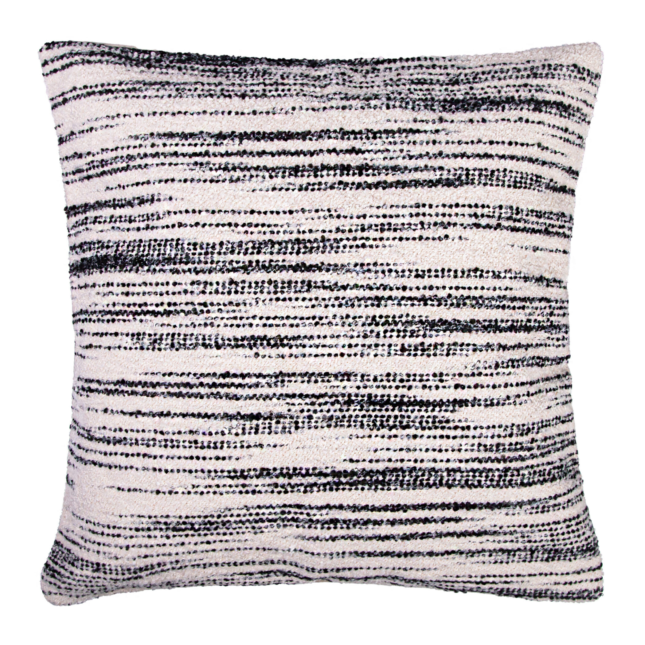 QUVIO Sierkussenhoes gebreid patroon - Polyester - 45x45 cm - Wit - Grijs