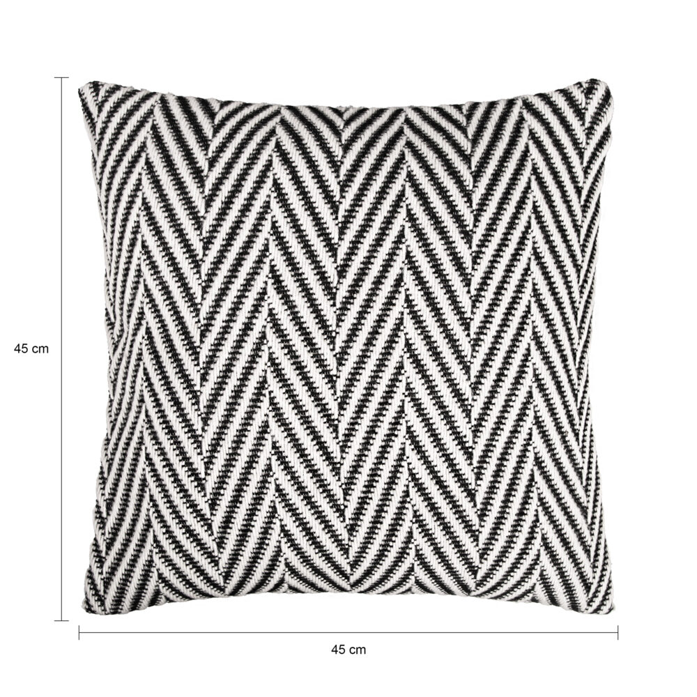 Sierkussenhoes wit zwart, hoes, sierkussenhoes met visgraatpatroon, sierkussenhoes, kussenhoezen, kussenhoes 45x45 cm, kussenhoes,