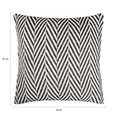 Sierkussenhoes wit zwart, hoes, sierkussenhoes met visgraatpatroon, sierkussenhoes, kussenhoezen, kussenhoes 45x45 cm, kussenhoes,