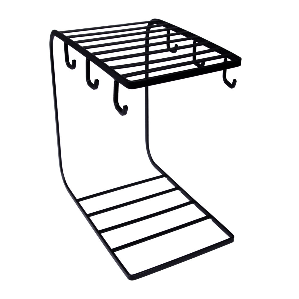 mokkenrek, rek, zwarte mokkenrek, zwarte bordenrek borden rek, mokken rek, bordenrek van metaal, bordenrek, rekje voor borden en mokken, rekje, metalen rek, metalen rek in zwart,